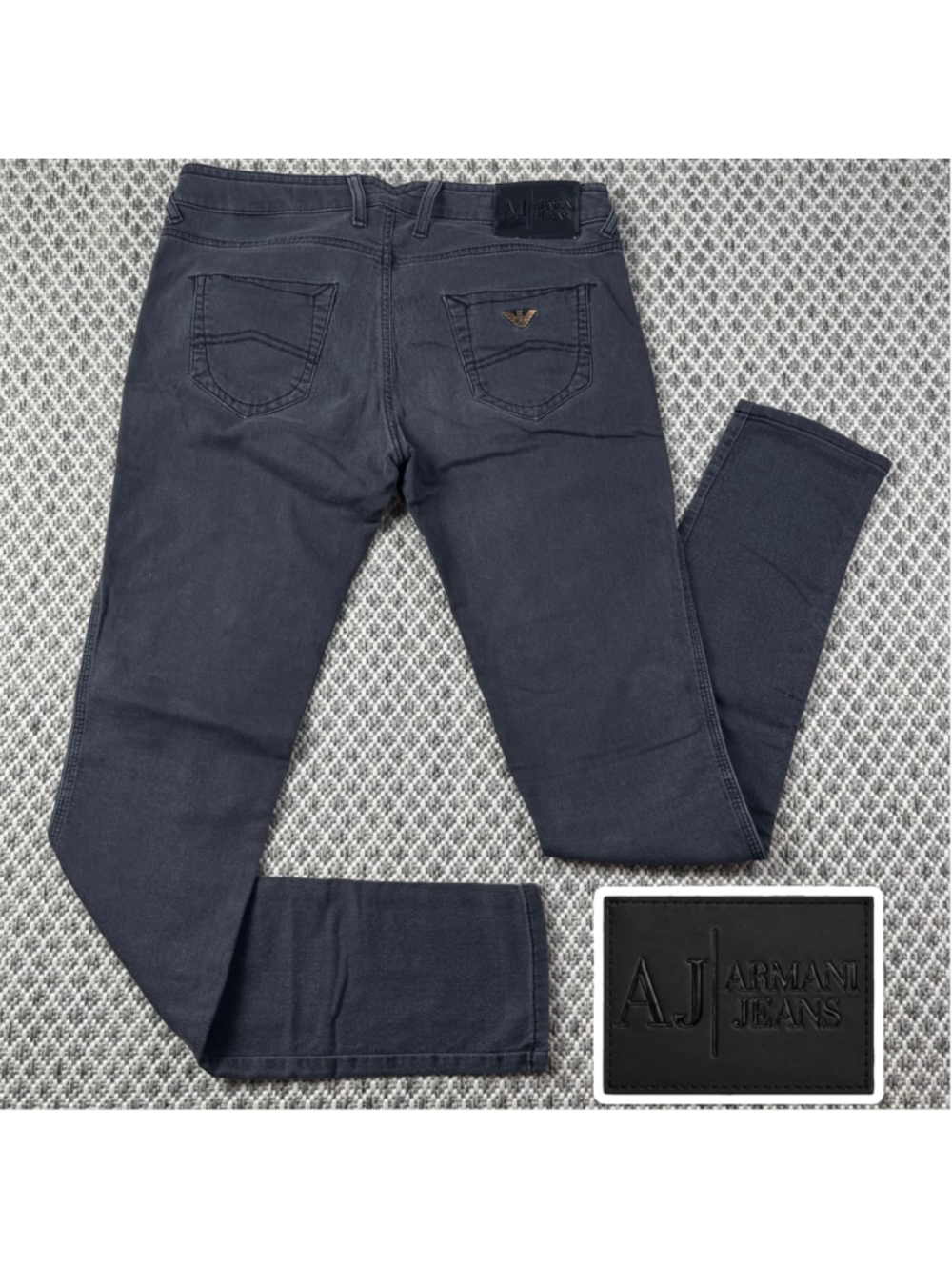 Armani Jeans J404F Womens 30 Gray Stretch Denim Skinny Jeans Gold Eagle AJ